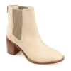 Journee Signature Womens Tazlyn Stacked Heel Booties In Nude