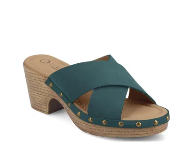 Journee Silvana Platform Sandal In Blue