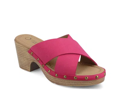 Journee Silvana Platform Sandal In Pink