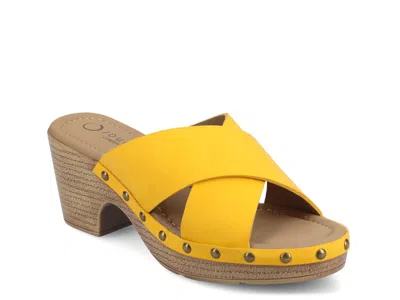 Journee Silvana Platform Sandal In Yellow
