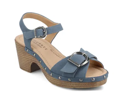 Journee Sisilia Platform Sandal In Blue