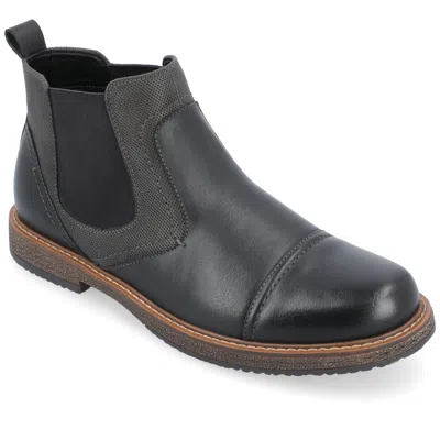 Journee Vance Lancaster Pull-on Chelsea Boots In Black