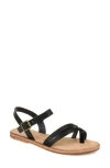 Journee Vasek Strappy Flat Sandal In Black