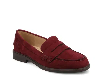 Journee Wide Width Brooks Loafer In Burgundy