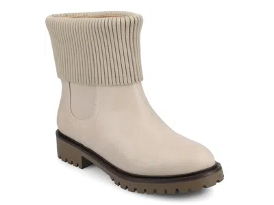 Journee Wide Width Isabeau Bootie In Neutral