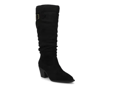 Journee Wide Width Kaleah Wide Calf Boot In Black