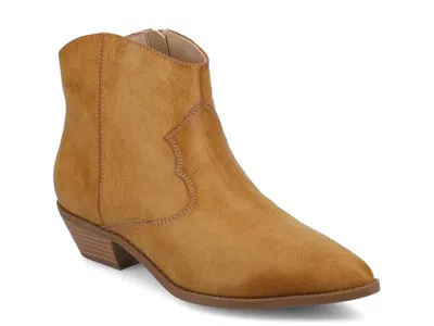 Journee Wide Width Taliah Bootie In Gold