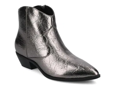 Journee Wide Width Taliah Bootie In Silver