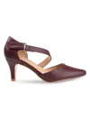 Journee Women's 64mm Faux Leather Pumps In Red