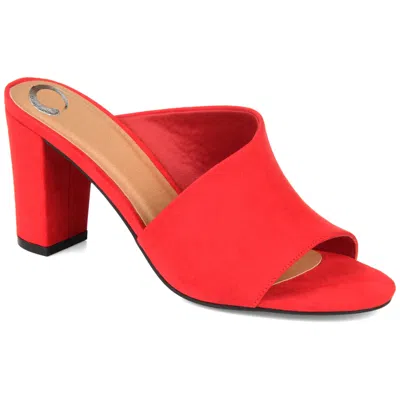 Journee Women & Apos;s Allea Medium And Wide Width Dress Sandals In Red