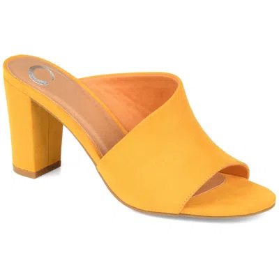 Journee Women & Apos;s Allea Medium And Wide Width Dress Sandals In Yellow