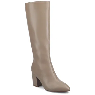 Journee Women & Apos;s Ameylia Medium And Wide Width Extra Wide Calf Boots In Gray