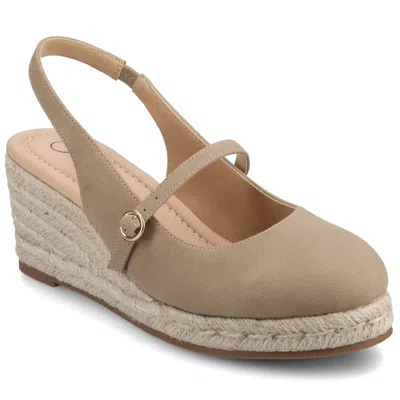 Journee Women & Apos;s Asmyna Espadrille Wedges In Neutral