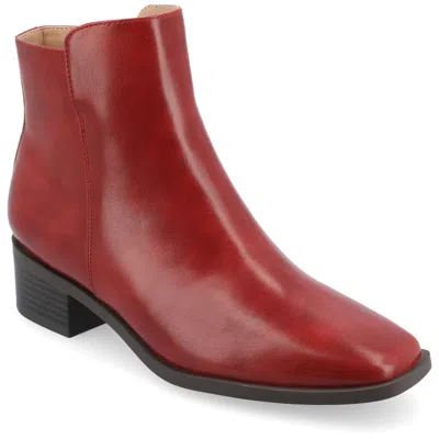 Journee Women & Apos;s Cappri Medium And Wide Width Booties In Red