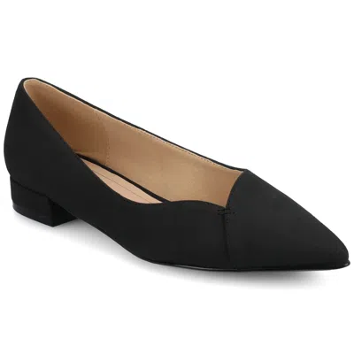 Journee Women's Carmin Medium And Wide Width Dress Flats In Black