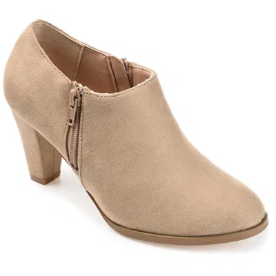 Journee Women & Apos;s Comfort Sanzi Medium And Wide Width Booties In Brown