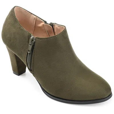 Journee Women & Apos;s Comfort Sanzi Medium And Wide Width Booties In Green