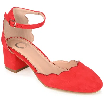 Journee Women & Apos;s Edna Medium And Wide Width Pumps In Red