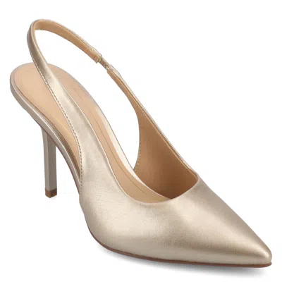 Journee Women & Apos;s Elenney Medium And Wide Width Pumps In Gold