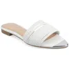 Journee Feather Sandal In White