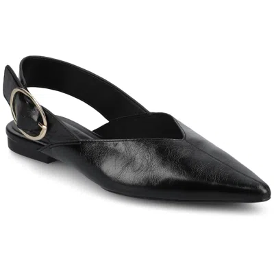 Journee Women & Apos;s Jacqueline Slingback Flat In Black