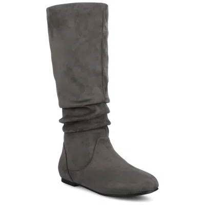 Journee Women & Apos;s Jayne Medium And Wide Width Boots In Gray