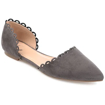 Journee Women & Apos;s Jezlin Medium And Wide Width Flats In Gray
