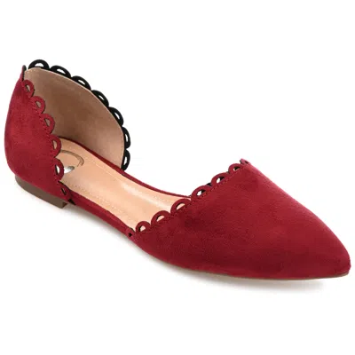 Journee Women & Apos;s Jezlin Medium And Wide Width Flats In Red