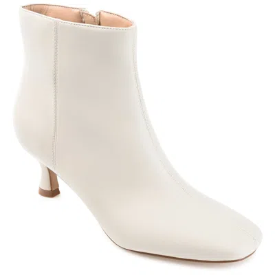 Journee Women & Apos;s Kelssa Medium And Wide Width Booties In White