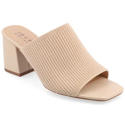 Journee Women & Apos;s Lorenna Medium And Wide Width Dress Sandals In Neutral