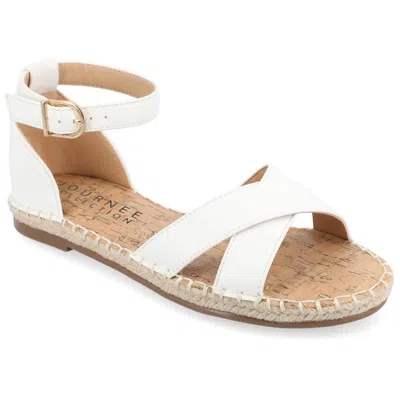 Journee Women & Apos;s Lyddia Medium And Wide Width Espadrille Sandals In White