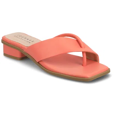 Journee Women & Apos;s Mina Flat Sandals In Orange