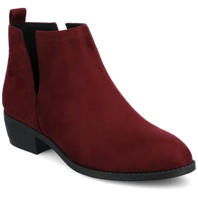 Journee Women & Apos;s Rimi Medium And Wide Width Booties In Red