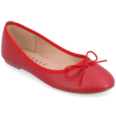 Journee Women & Apos;s Vika Medium And Wide Width Dress Flats In Red