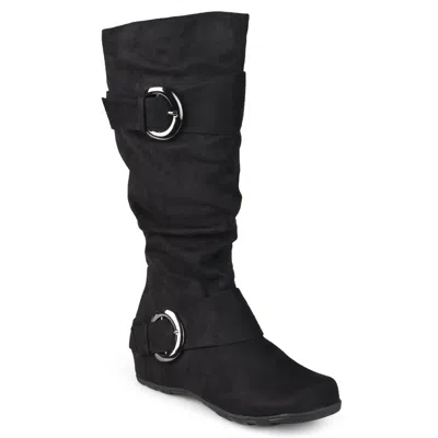 Journee Women & Apos;s Wide Calf Jester-01 Boots In Black