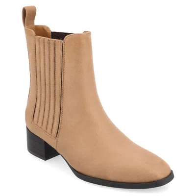 Journee Women & Apos;s Wrenley Medium And Wide Width Booties In Brown