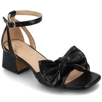 Journee Women & Apos;s Zevi Medium And Wide Width Dress Sandals In Black