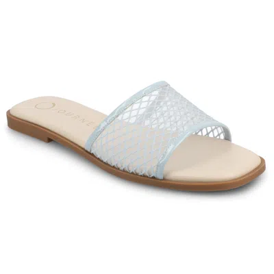 Journee Women's Breckley Flat Sandals In Blue