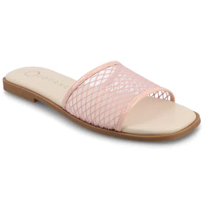 Journee Women's Breckley Flat Sandals In Pink