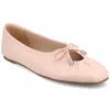 Journee Women's Callee Ballet Medium And Wide Width Dress Flats In Pink
