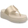 Journee Women's Carah Flip Flop Wedge Sandals In White