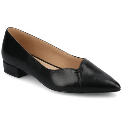 Journee Women's Carmin Medium And Wide Width Dress Flats In Black