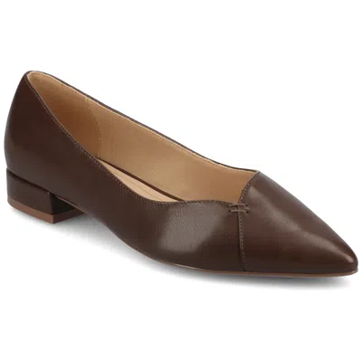 Journee Women's Carmin Medium And Wide Width Dress Flats In Gold