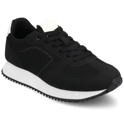 Journee Women's Flow Casual Sneakers In Black