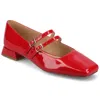 Journee Women's Gredah, Mary Jane Medium And Wide Width Dress Flats In Red