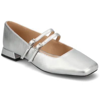 Journee Women's Gredah, Mary Jane Medium And Wide Width Dress Flats In Silver