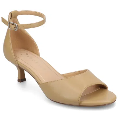 Journee Women's Jezzie Medium And Wide Width Dress Sandals In Beige
