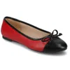 Journee Women's Kaiah Ballet Medium And Wide Width Dress Flats In Red