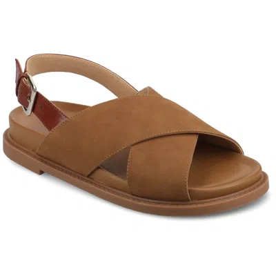 Journee Women's Marinna Flat Sandals In Multi
