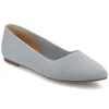 Journee Women's Minnah Knit Dress Flats In Blue